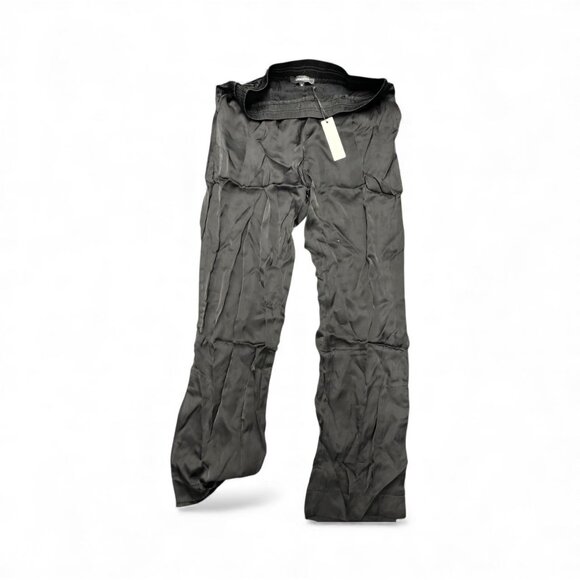 Women elastic waist silk pants size M black - Picture 2 of 4